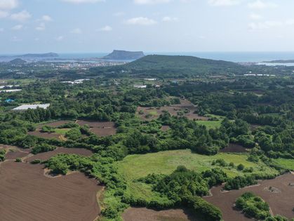 하늘에서 바라본 제주 제2공항 예정부지