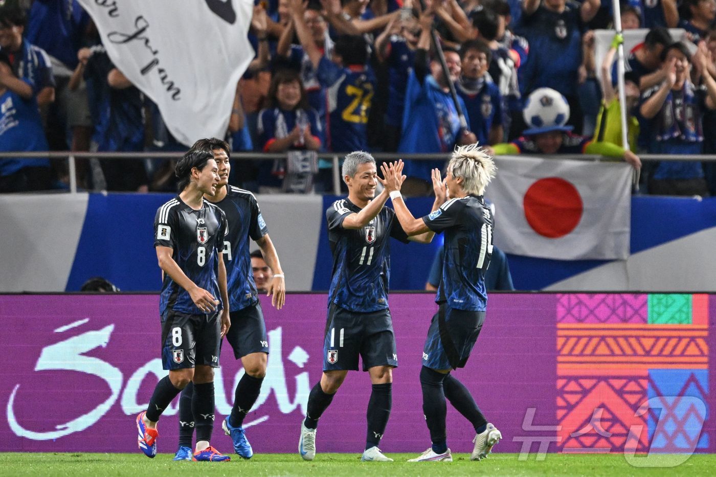 중국을 7-0으로 꺾은 일본 ⓒ AFP=뉴스1