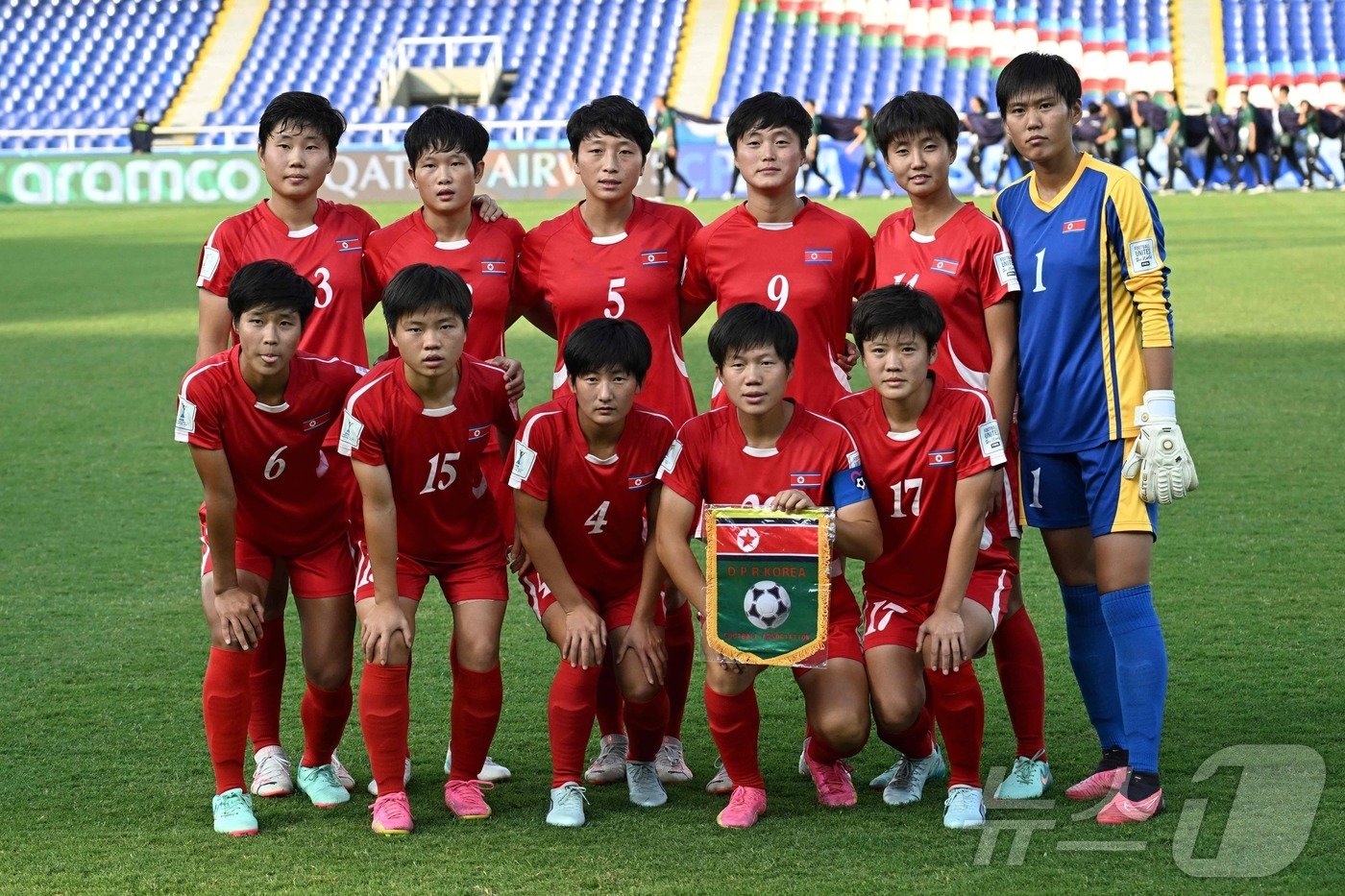 북한 여자 20세 이하 축구대표팀. ⓒ AFP=뉴스1