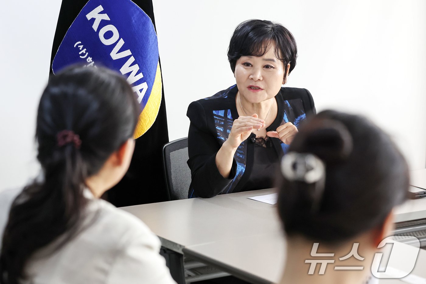 본문 이미지 - 윤미옥 한국여성벤처협회장이 6일 서울 강남구 한국여성벤처협회에서 뉴스1과 인터뷰를 하고 있다. 2024.9.6/뉴스1 ⓒ News1 민경석 기자