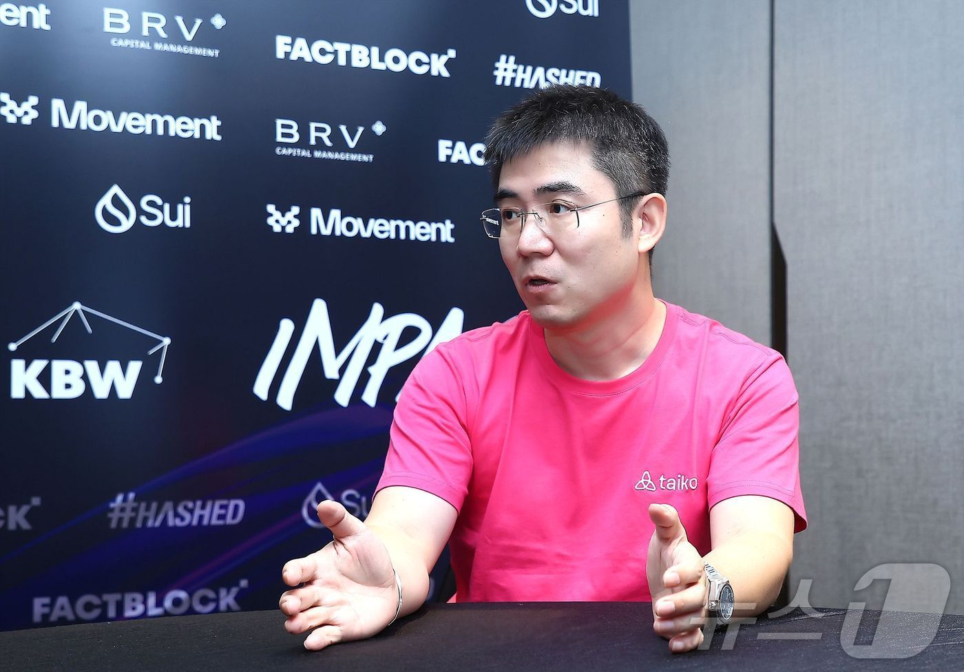 본문 이미지 - 다니엘 왕 타이코 최고경영자(CEO)가 <뉴스1>과 인터뷰하고 있다.