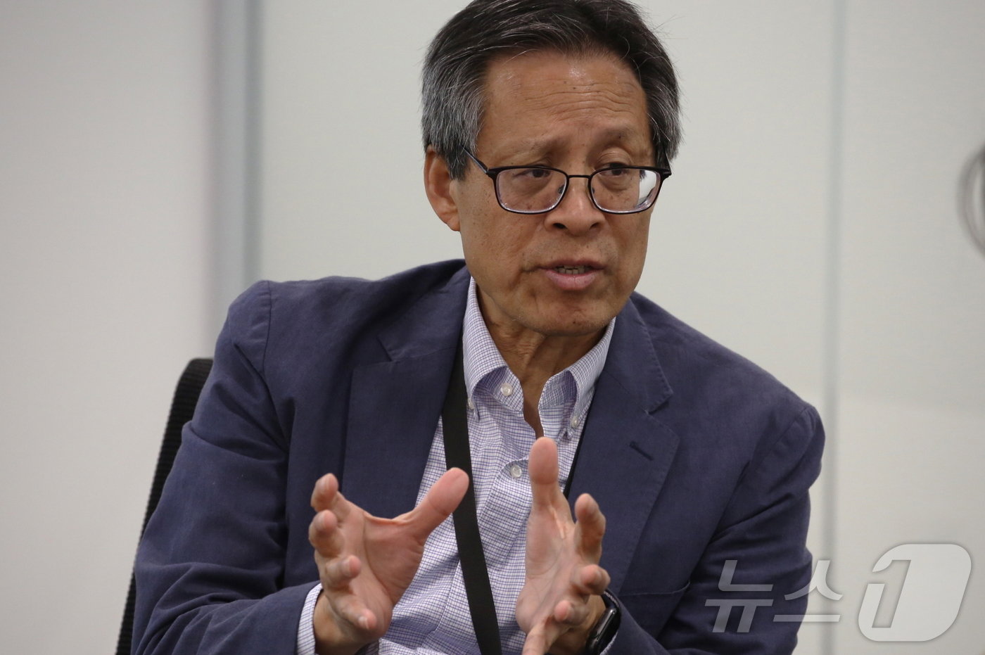 본문 이미지 -  3일(현지시간) 미국 아르곤 국립연구소에서 열린 한국자동차기자협회 주관 바이오에탄올 전문가 간담회에 참석한  아르곤 국립연구소 소속 마이클 왕 박사.(한국자동차기자협회 제공) 