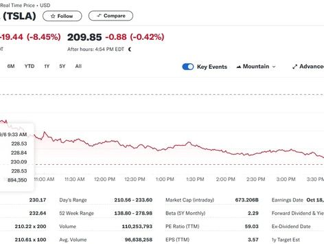 테슬라 8.45%-니콜라 6.74%, 전기차 일제 급락(종합)