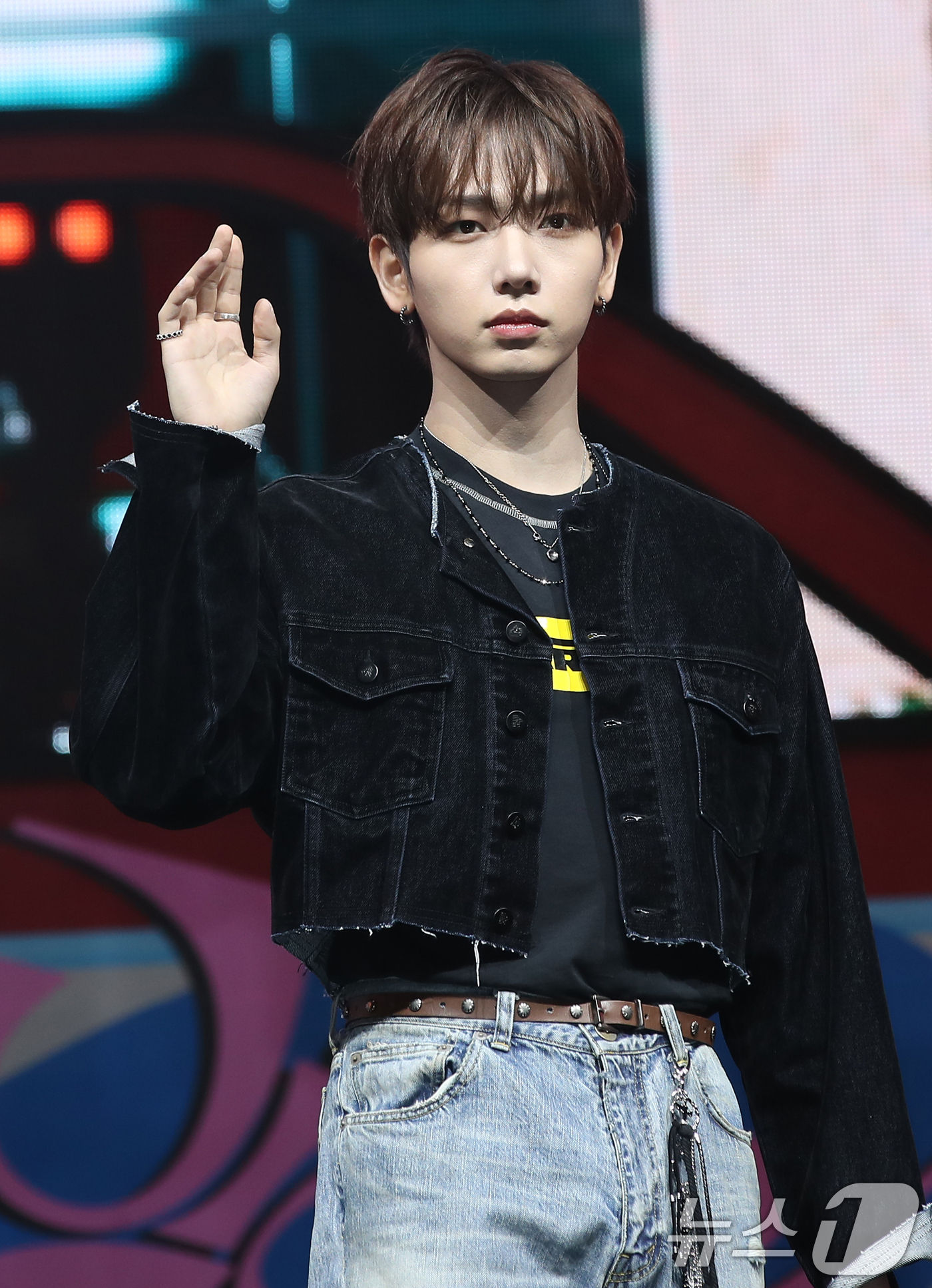 (서울=뉴스1) 권현진 기자 = 보이넥스트도어(BOYNEXTDOOR) 명재현이 9일 오후 서울 용산구 한남동 블루스퀘어에서 가진 미니 3집 앨범 '19.99' 발매 기념 쇼케이스에 …