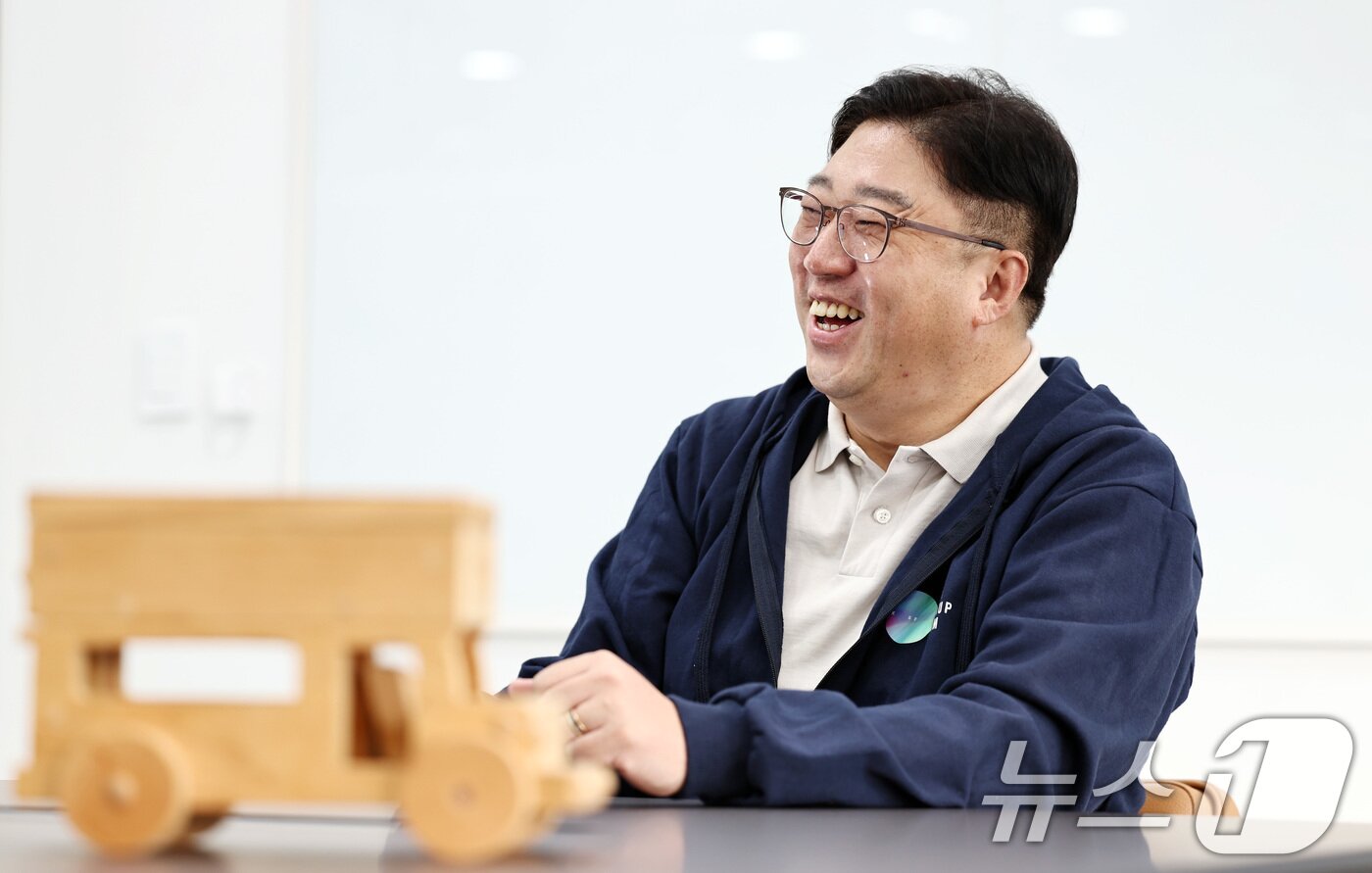 본문 이미지 - 코리아스타트업포럼 의장인 한상우 위즈돔 대표가 9일 경기 성남시 위즈돔 본사에서 뉴스1과 인터뷰하고 있다. 2024.9.9/뉴스1 ⓒ News1 구윤성 기자