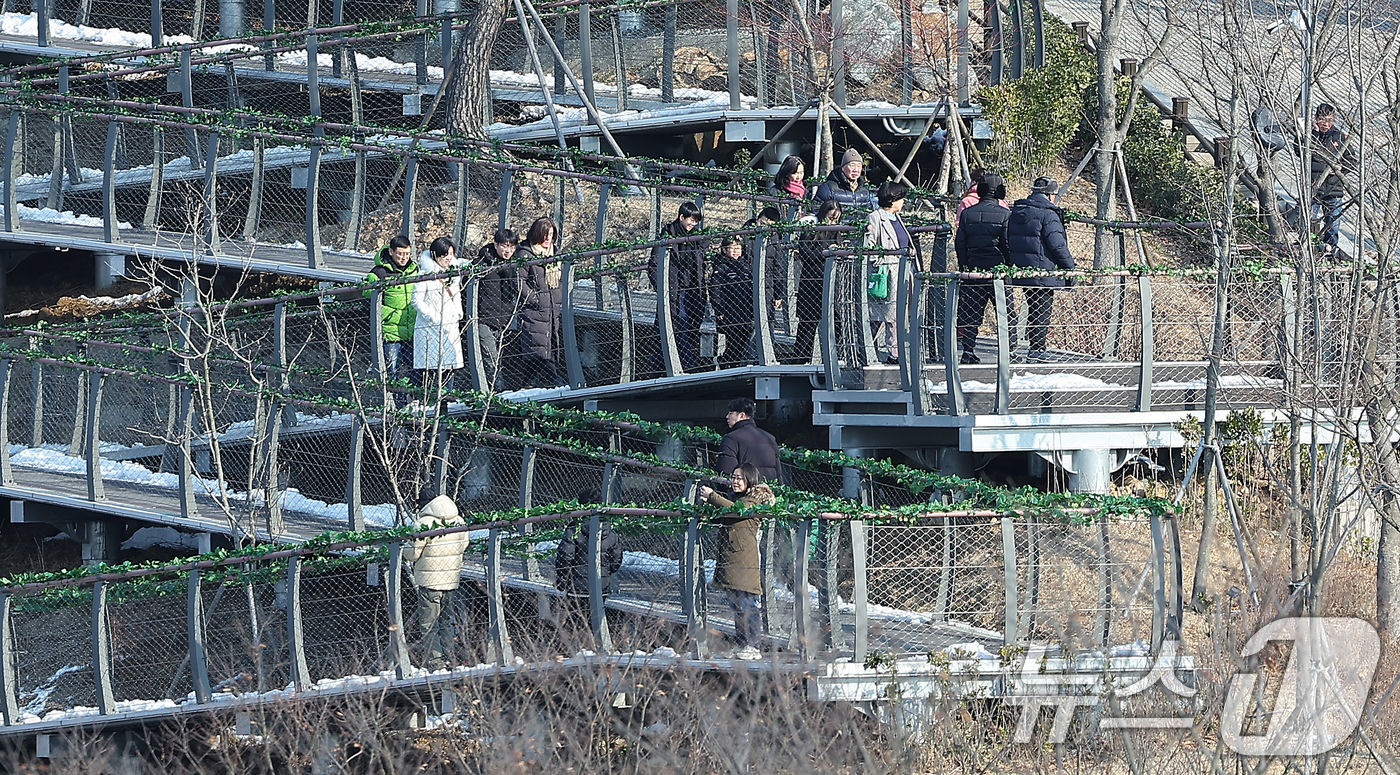 (김포=뉴스1) 김진환 기자 = 비상계엄 사태 여파 속 경기 김포시 애기봉 평화생태공원을 찾는 이들이 크게 늘었다.애기봉평화생태공원은 북한 개풍군과 불과 1.4㎞ 떨어진 곳에 있는 …
