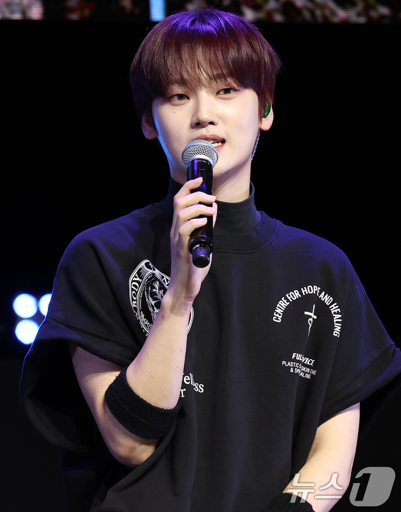 (서울=뉴스1) 권현진 기자 = 위아이 강석화가 15일 서울 서대문구 예스24 원더로크홀에서 가진 그룹 위아이(WEi)의 미니 7집 'The Feelings(더 필링스)' 발매 쇼 …