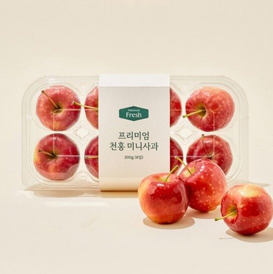 본문 이미지 - &#39;프리미엄 프레시&#39; 상표가 붙은 쿠팡 판매 사과&#40;쿠팡 홈페이지 갈무리&#41;