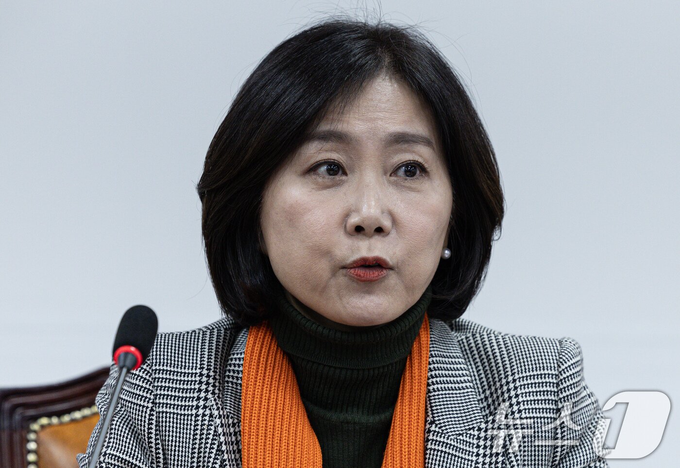 본문 이미지 - 허은아 개혁신당 대표가 20일 오전 서울 여의도 국회에서 열린 최고위원회의에서 발언하고 있다. 2025.1.20/뉴스1 ⓒ News1 이재명 기자