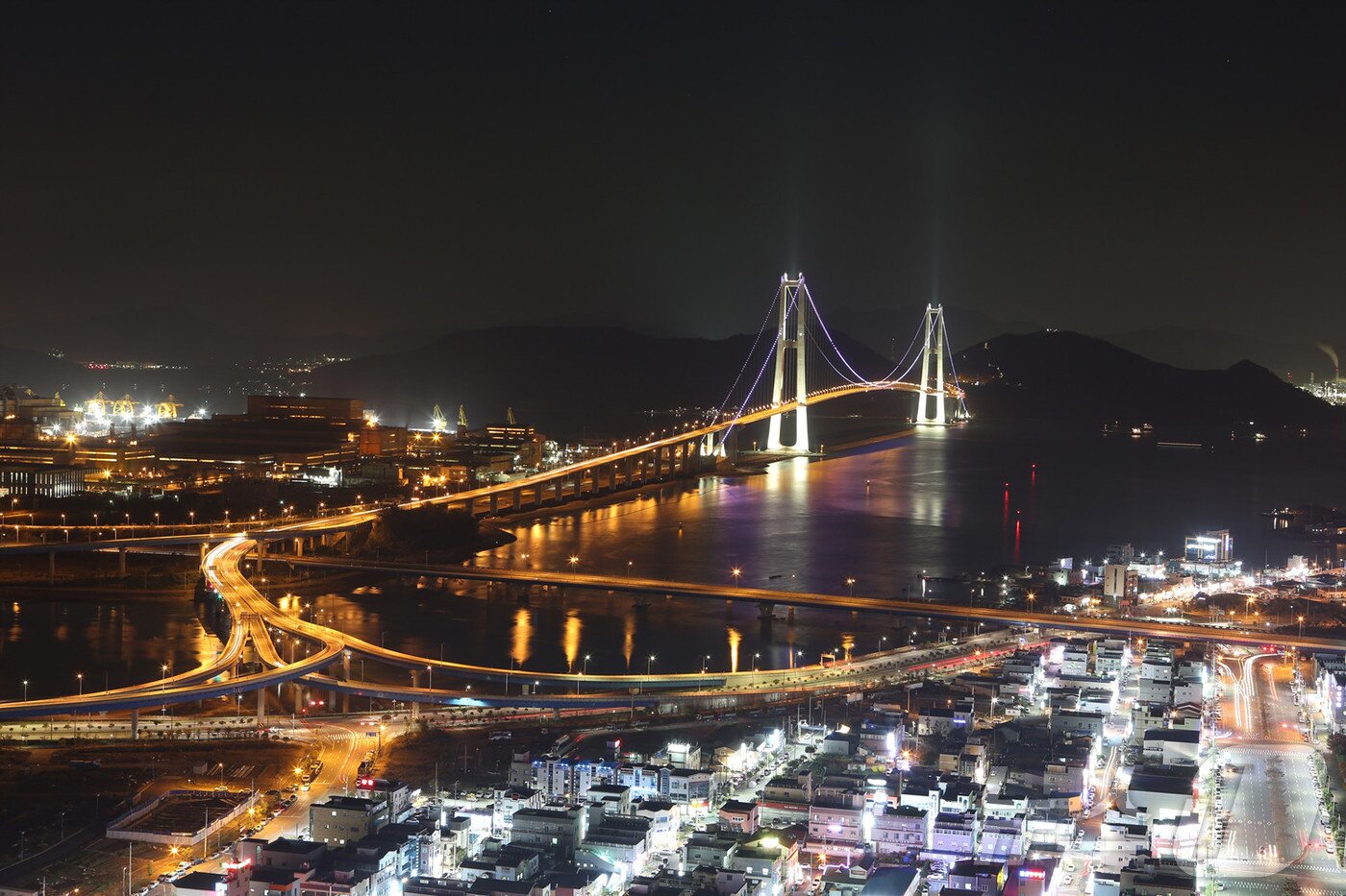 본문 이미지 - 이순신 대교 야경 