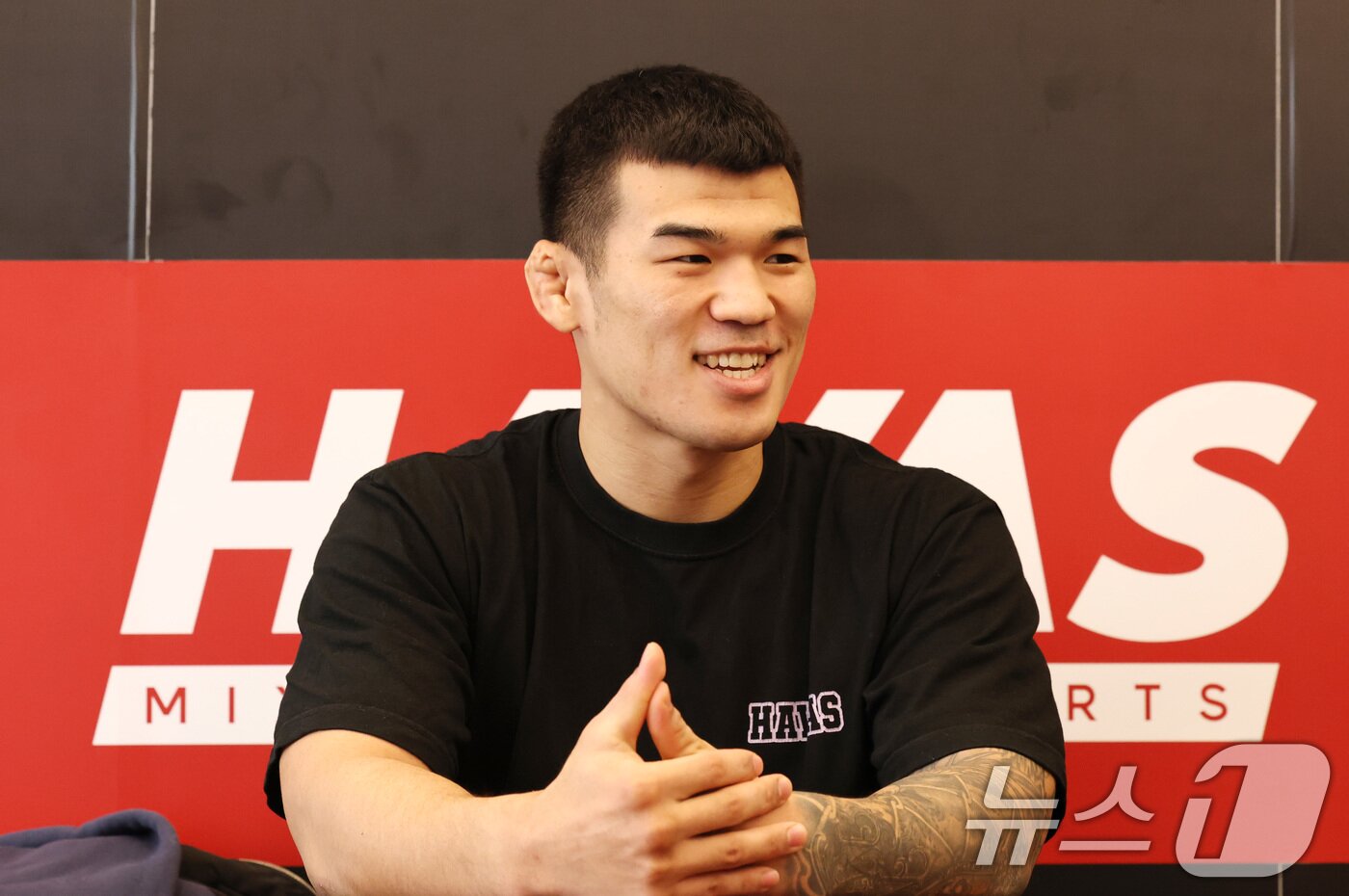 본문 이미지 - UFC 진출 22호 한국인 파이터 고석현 선수가 22일 오후 서울 강남구 하바스 mma에서 뉴스1과 인터뷰를 하고 있다. 2025.1.22/뉴스1 ⓒ News1 임세영 기자