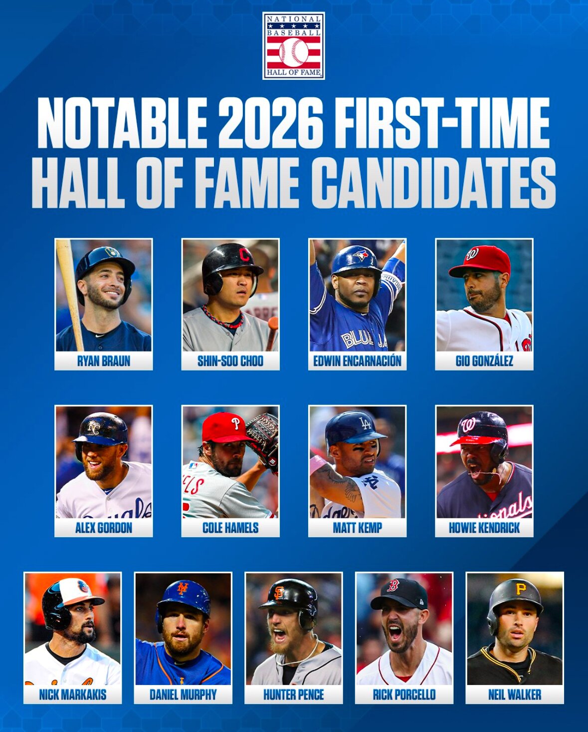 본문 이미지 - MLB네트워크가 2026년 MLB 명예의 전당 후보군을 예측했다. 16년 간 MLB에서 뛴 추신수도 포함됐다.&#40;MLB네트워크 SNS 캡처&#41;