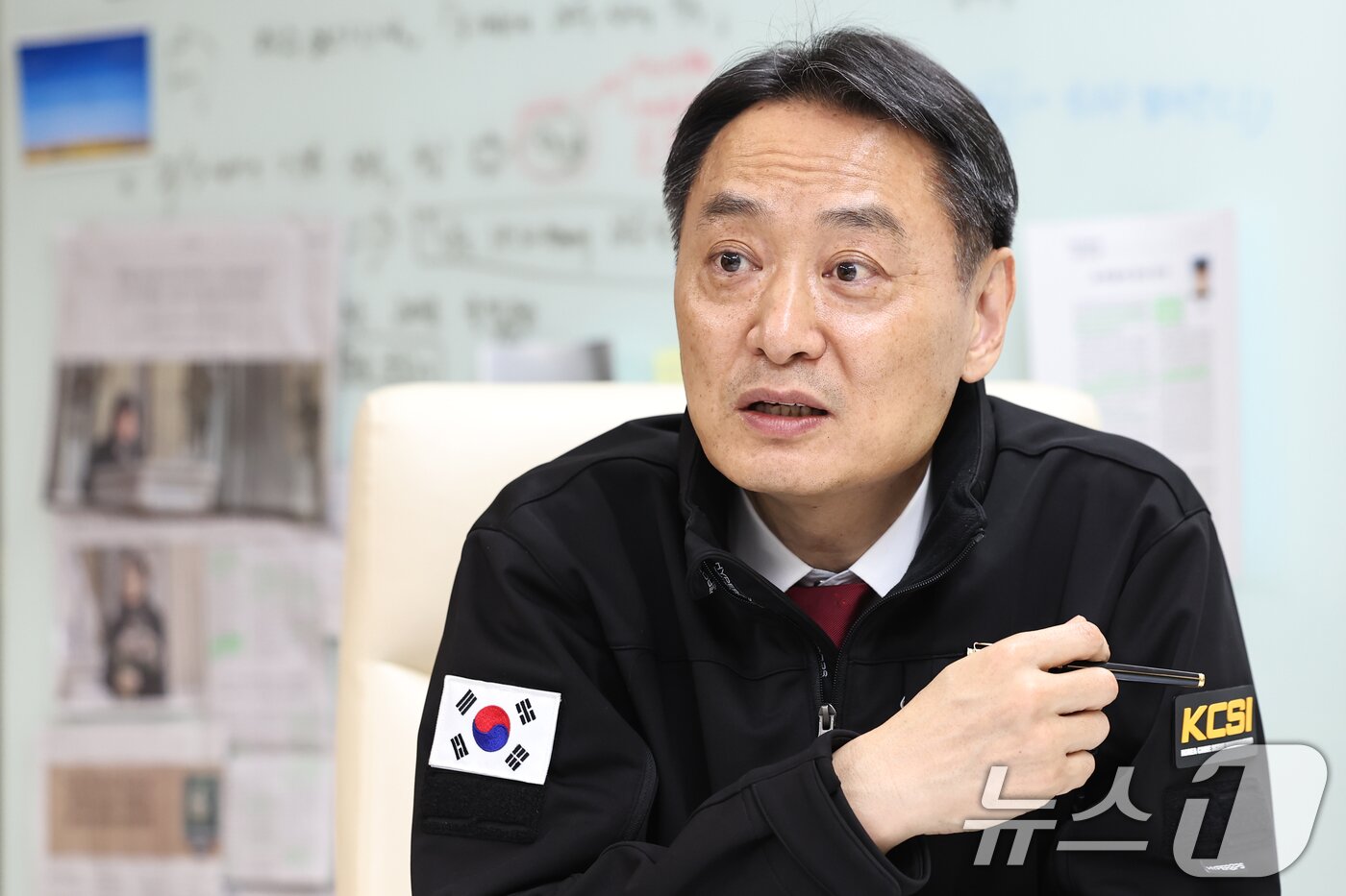 본문 이미지 - 박우현 경찰청 과학수사심의관이 23일 오후 서울 서대문구 경찰청 국가수사본부에서 뉴스1과 인터뷰를 하고 있다. 2025.1.23/뉴스1 ⓒ News1 민경석 기자