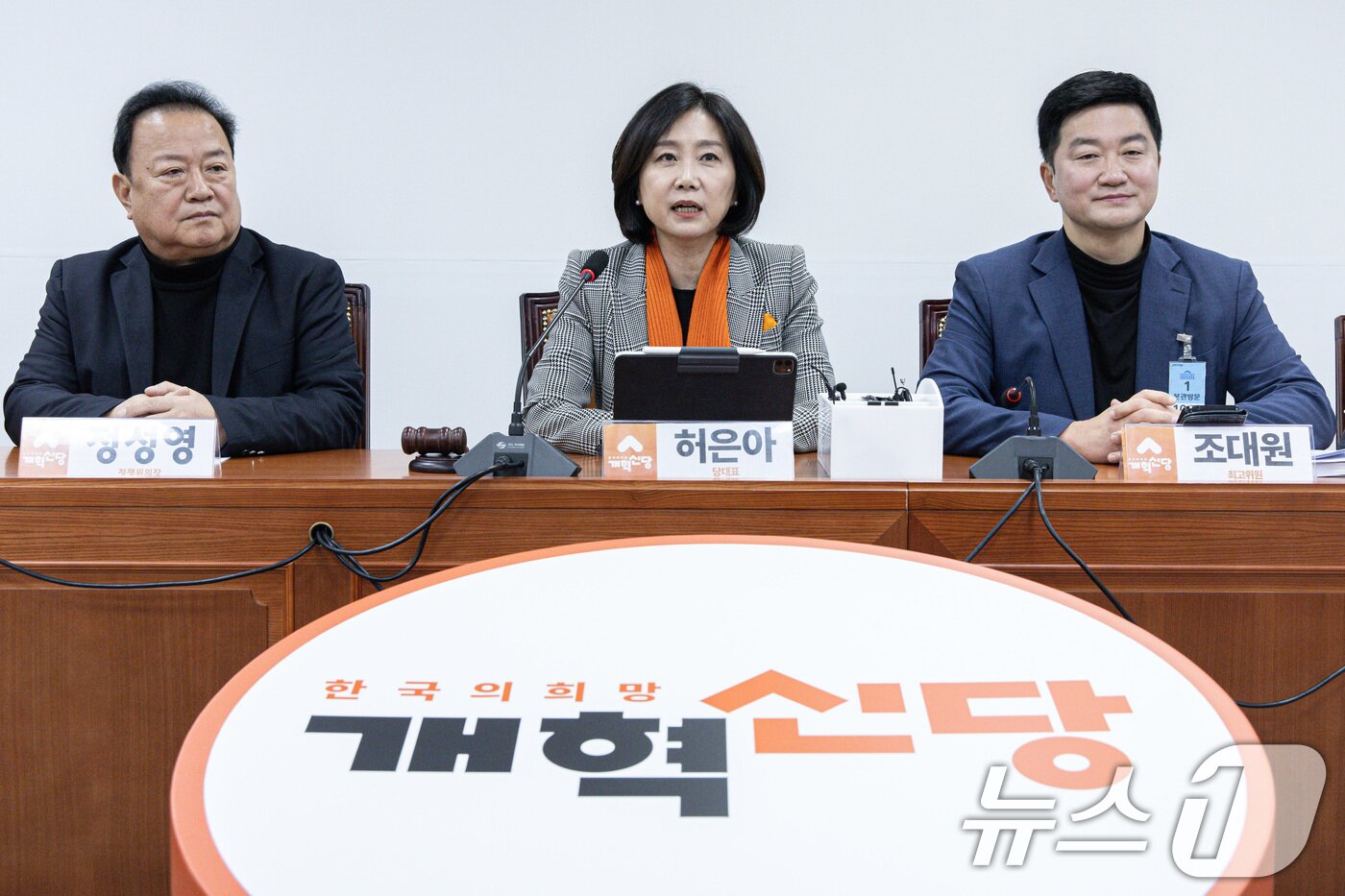 본문 이미지 - 허은아 개혁신당 대표가 31일 오전 서울 여의도 국회에서 열린 최고위원회의에서 발언을 하고 있다. 2025.1.31/뉴스1 ⓒ News1 이재명 기자