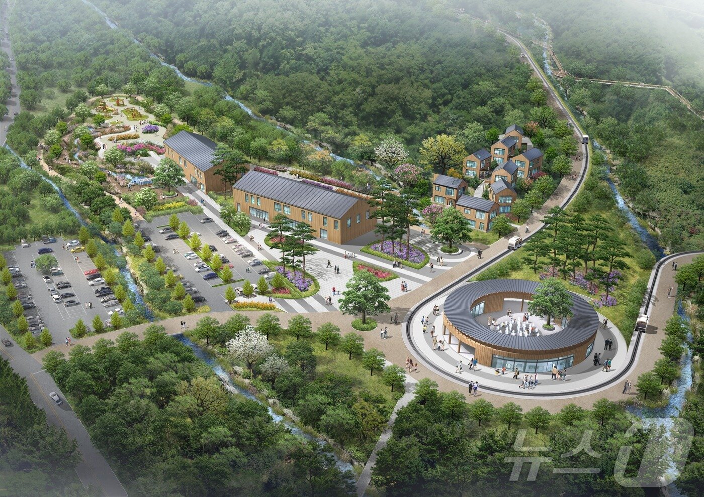 본문 이미지 - 가칭 중부권&#40;제천&#41; 국립산림치유원 조감도/뉴스1 
