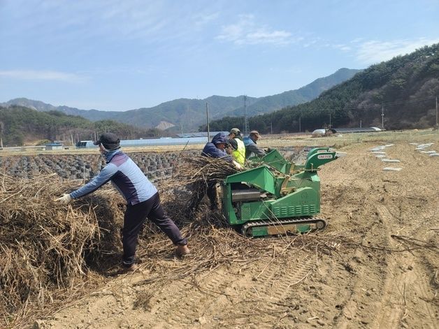 진안군 '영농부산물 파쇄 지원 사업' 산불 예방에 효과 '톡톡'