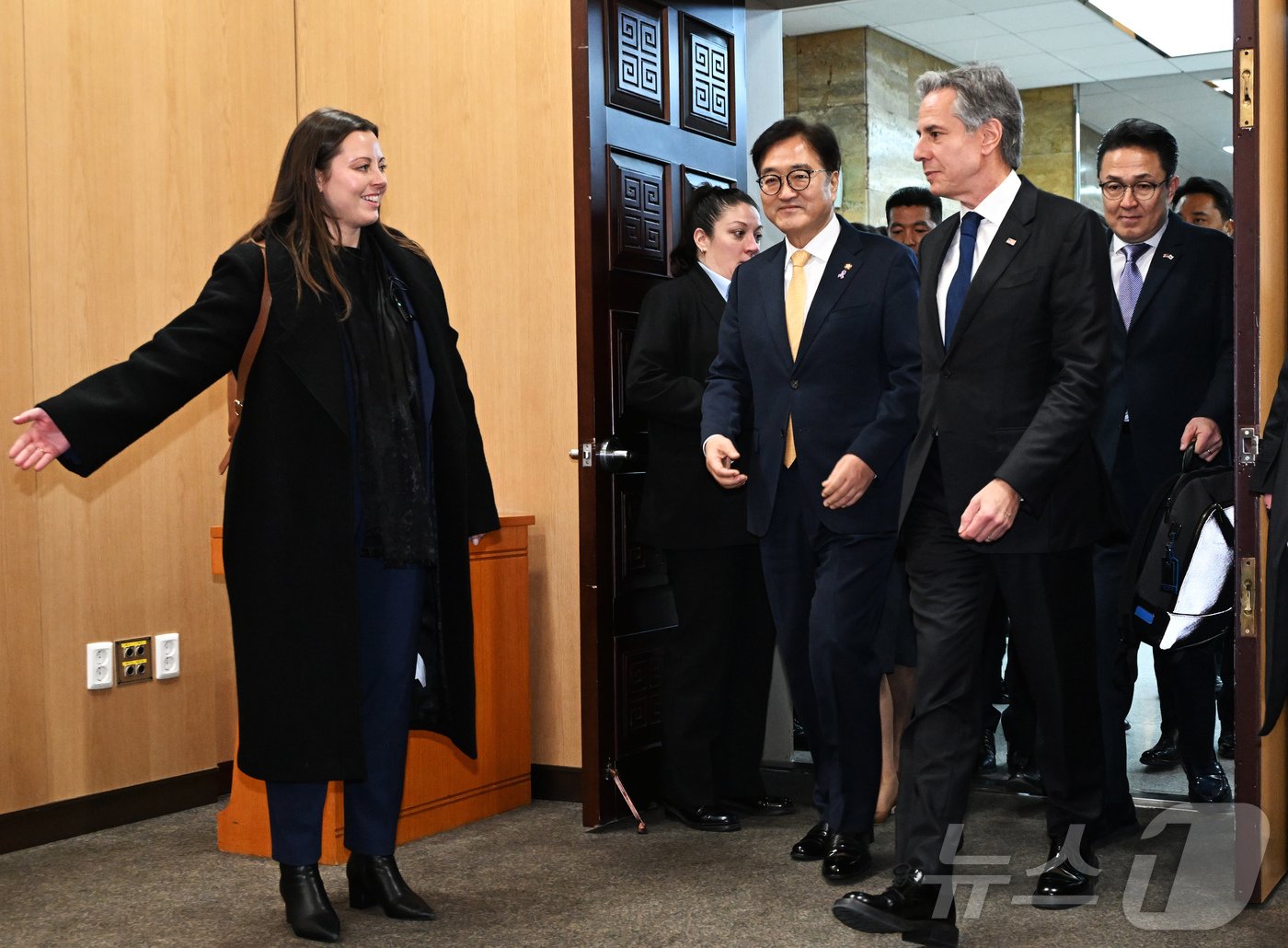 우원식 국회의장이 6일 서울 여의도 국회에서 토니 블링컨 미국 국무부 장관과 접견하고 있다. 2025.1.6/뉴스1 ⓒ News1 국회사진취재단