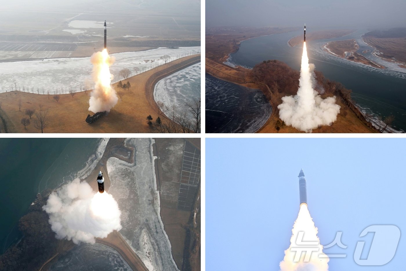 본문 이미지 - (평양 노동신문=뉴스1) = 북한 노동당 기관지 노동신문은 7일 "조선민주주의인민공화국 미사일총국은 1월 6일 신형 극초음속 중장거리 탄도미사일 시험발사를 성공적으로 진행하였다"면서 "김정은 동지께서 (이를) 화상감시체계로 참관하시었다"라고 보도했다. [국내에서만 사용가능. 재배포 금지. DB 금지. For Use Only in the Republic of Korea. Redistribution Prohibited] rodongphoto@news1.kr