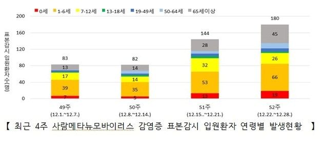 '사람메타뉴모바이러스 감염증' 환자 증가…"특이 동향 없어"