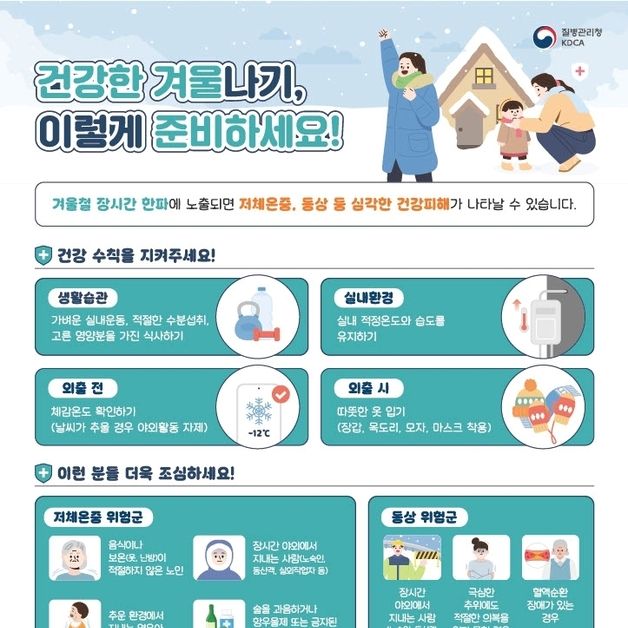 전남서 한랭질환자 8명 발생…"한파시 야외활동 자제"