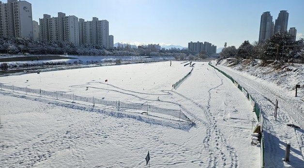 눈 쌓인 전주시