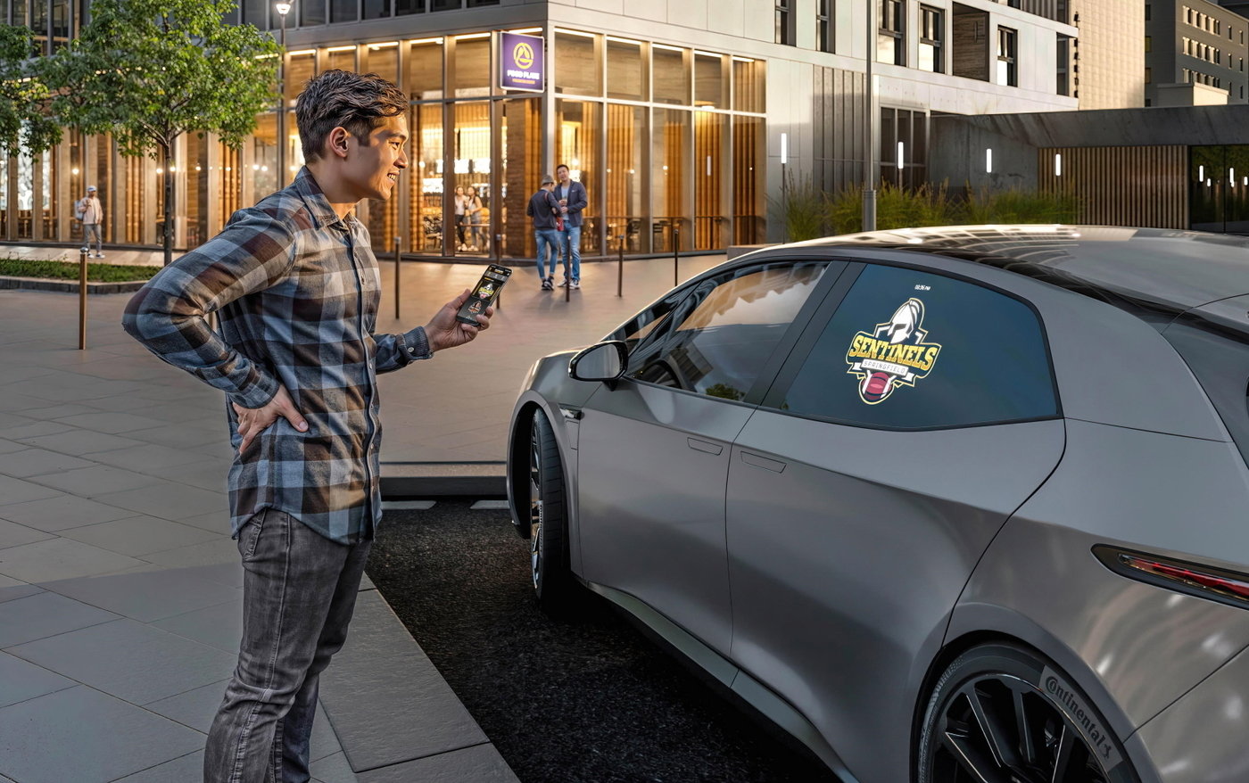 본문 이미지 - 콘티넨탈이 미국 라스베이거스에서 진행 중인 'CES 2025'에서 8일(현지시간) 선보인 '윈도우 프로젝션' 설루션의 모습(콘티넨탈 제공). 2025.01.08.