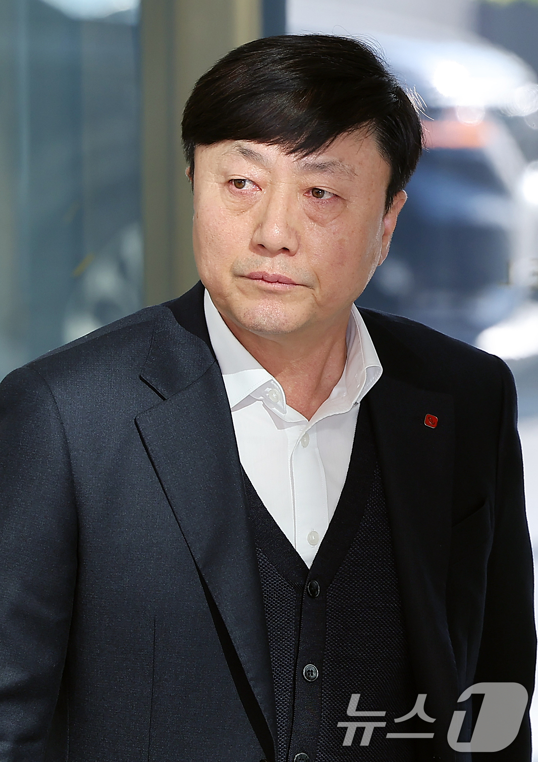 (서울=뉴스1) 김진환 기자 = 김진 롯데건설 CM사업본부 대표가 9일 오후 서울 송파구 롯데월드타워에서 열리는 2025 상반기 롯데 VCM(Value Creation Meetin …