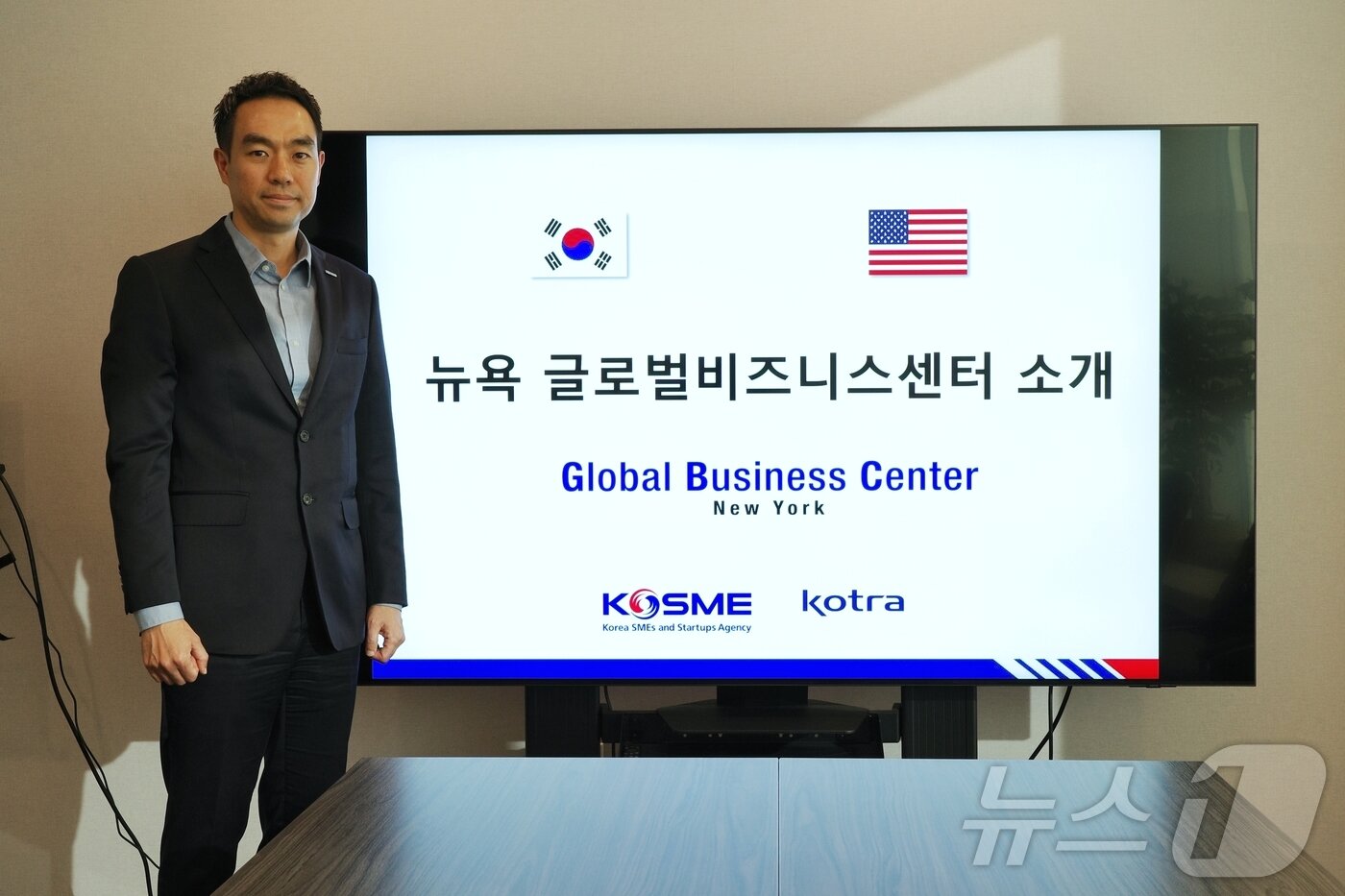 본문 이미지 - 백성우 뉴욕 글로벌비즈니스센터 소장 2025.9.26/ ⓒ뉴스1 이정후 기자