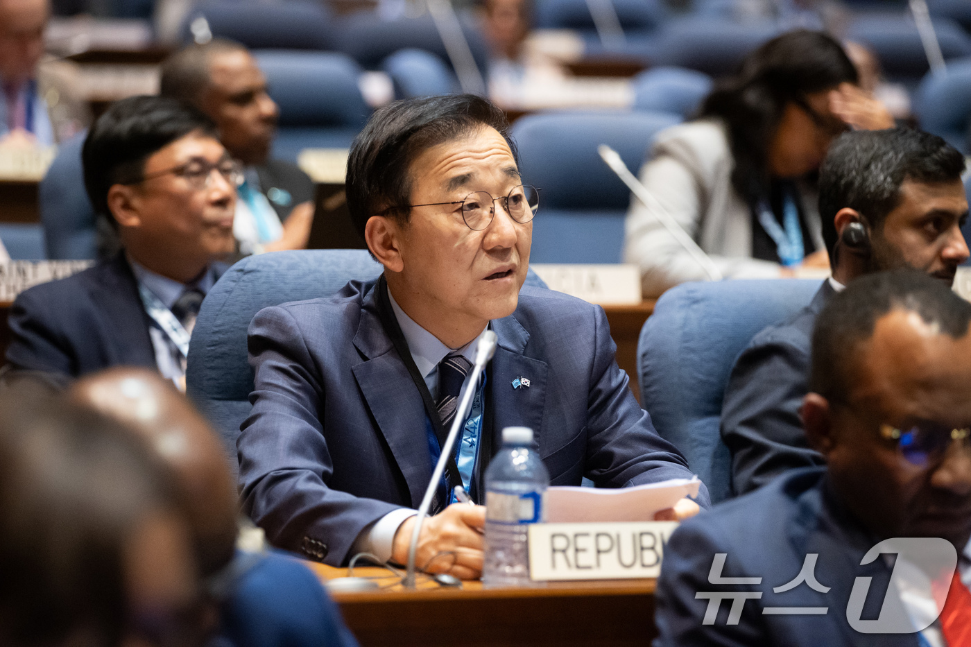 (서울=뉴스1) = 국토교통부는 대한민국이 캐나다 몬트리올에서 열리고 있는 제42차 국제민간항공기구(ICAO) 총회에서 3년 임기의 이사국에 선출됐다고 1일 밝혔다.김윤덕 국토교통 …