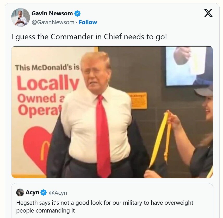 본문 이미지 - 개빈 뉴섬 캘리포니아 주지사 X 갈무리 