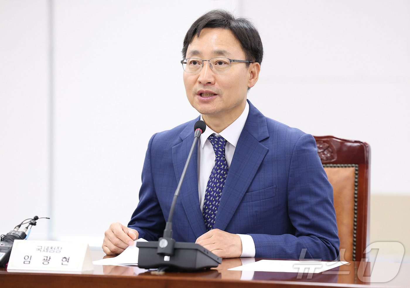 (세종=뉴스1) 김기남 기자 = 임광현 국세청장이 1일 세종시 정부세종청사에서 부동산 시장 거래질서 확립을 위한 국토부-국세청 업무협약식에서 발언하고 있다. (국세청 제공. 재판매 …