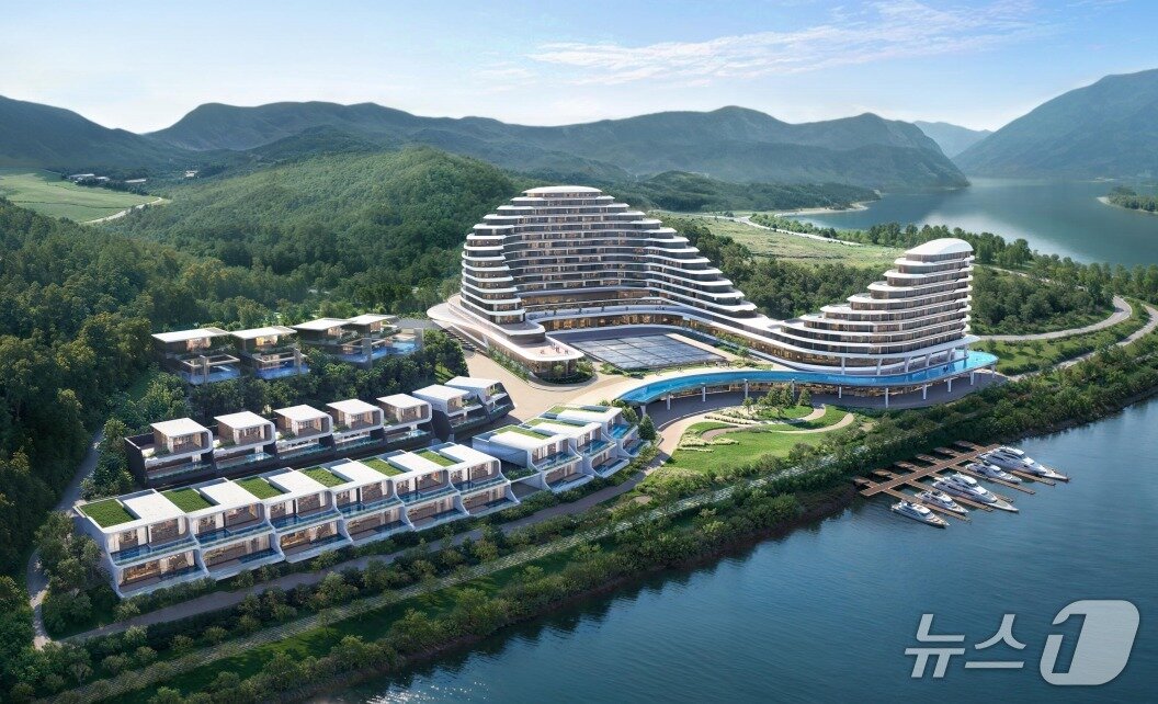 본문 이미지 - 춘천 두산연수원 부지 내 숙박시설 조감도.&#40;춘천시 제공, 재판매 및 DB금지&#41;