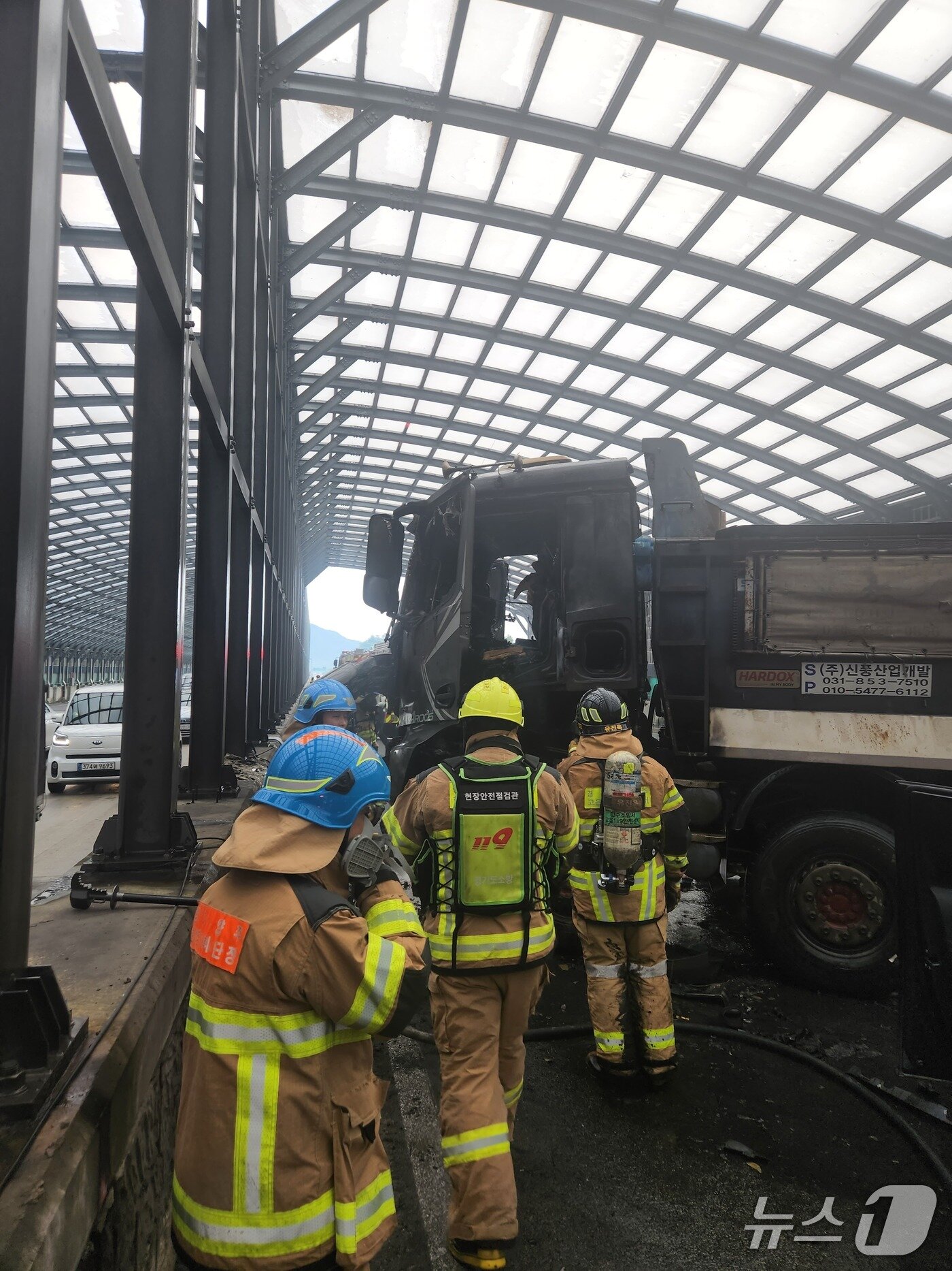 본문 이미지 - 사고 현장 모습.(소방제공)