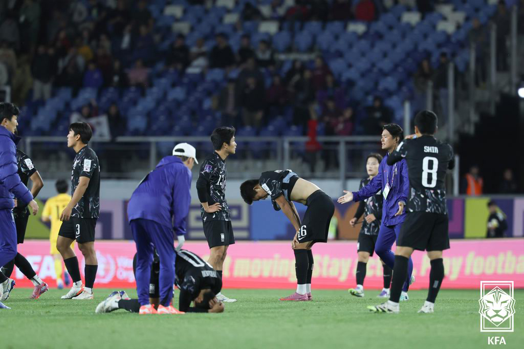 (서울=뉴스1) = 이창원 감독이 이끄는 대한민국 U-20 축구대표팀이 10일(한국시간) 칠레 랑카과의 에스타디오 엘 테니엔테에서 열린 2025 국제축구연맹(FIFA) U-20 월 …