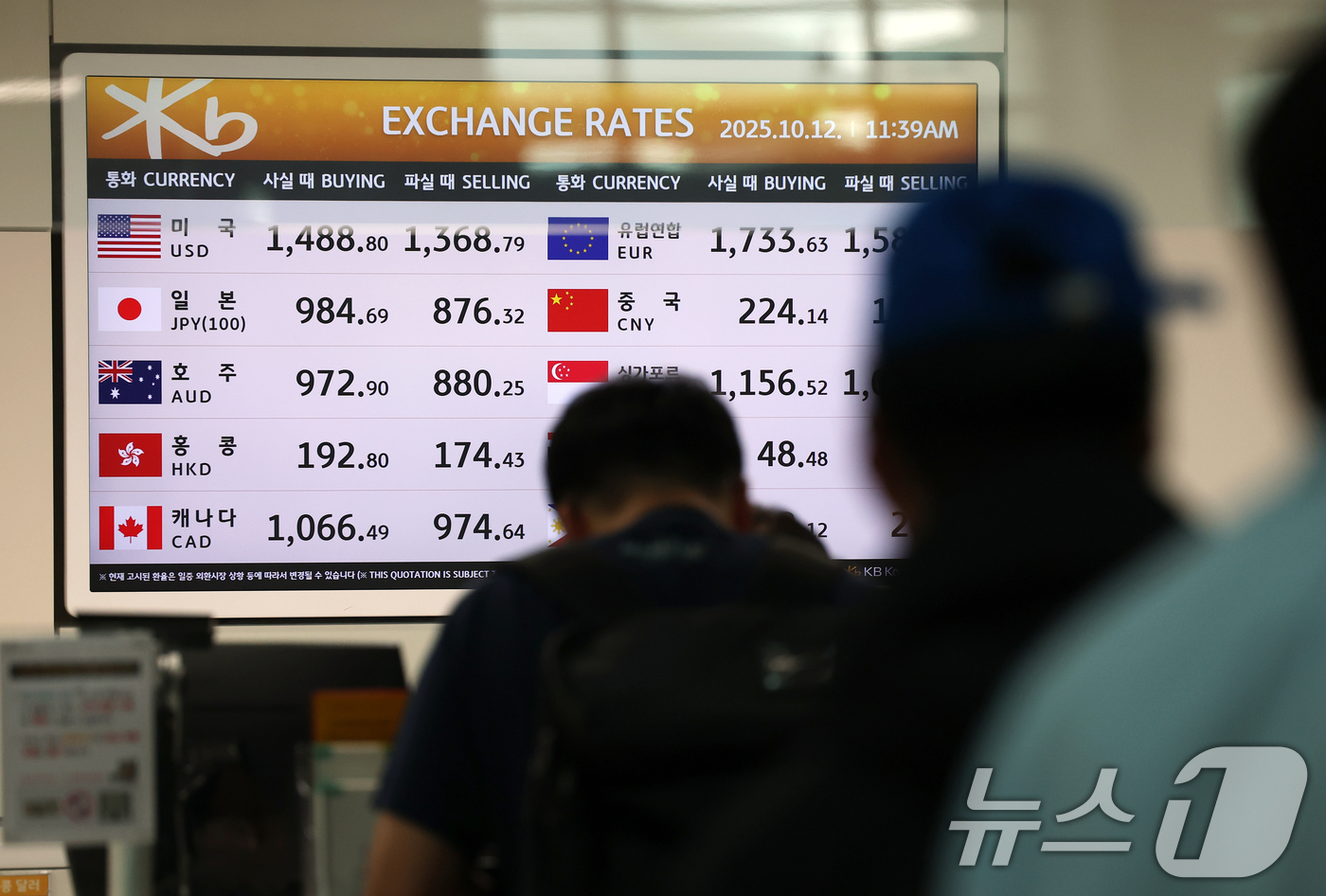 (인천공항=뉴스1) 오대일 기자 = 미중 관세전쟁 재개 여파로 원·달러 환율이 야간 거래에서 한때 1432원을 돌파하며 5개월 만의 최고치를 기록한 가운데 12일 인천국제공항 제1 …