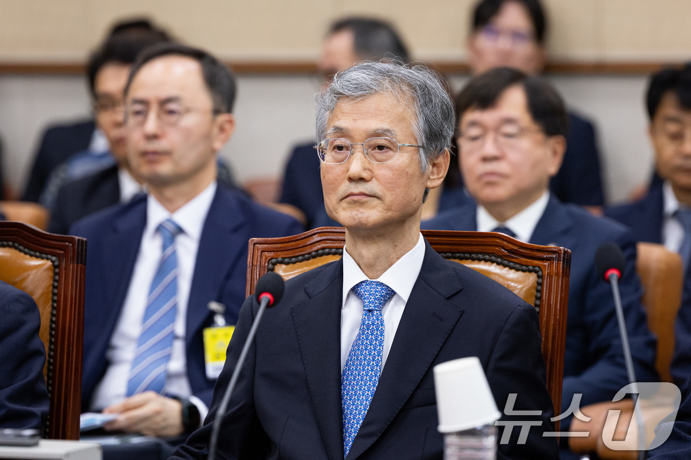 (서울=뉴스1) 유승관 기자 = 조희대 대법원장이 13일 서울 여의도 국회에서 열린 법제사법위원회의 대법원 등에 대한 국정감사에 출석해 자리하고 있다. 2025.10.13/뉴스1