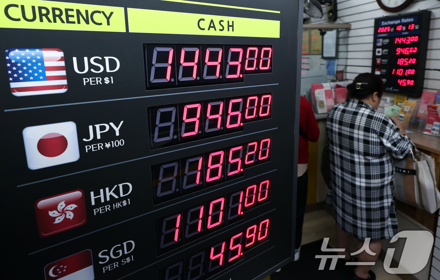 (서울=뉴스1) 박정호 기자 = 미중 무역 갈등 재점화에 따른 불확실성이 커지며 달러·원 환율이 장중 1430원대까지 상승하는 등 변동성 확대에 외환당국이 구두개입에 나선 13일 …