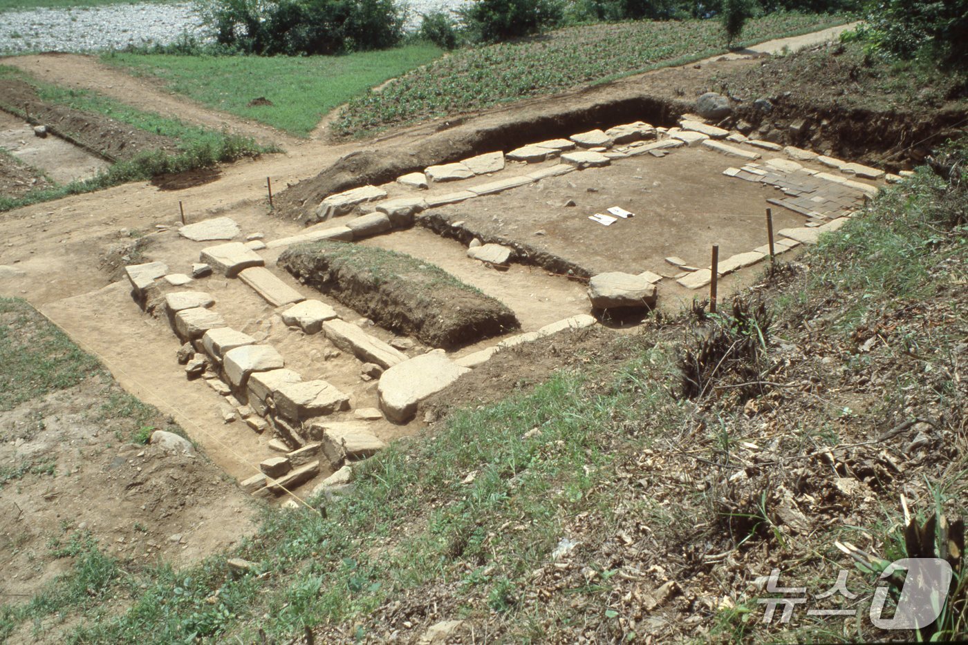 본문 이미지 -  충주 정토사지 법당지 모습.(충북대학교 제공. 재판매 및 DB금지)/뉴스1 