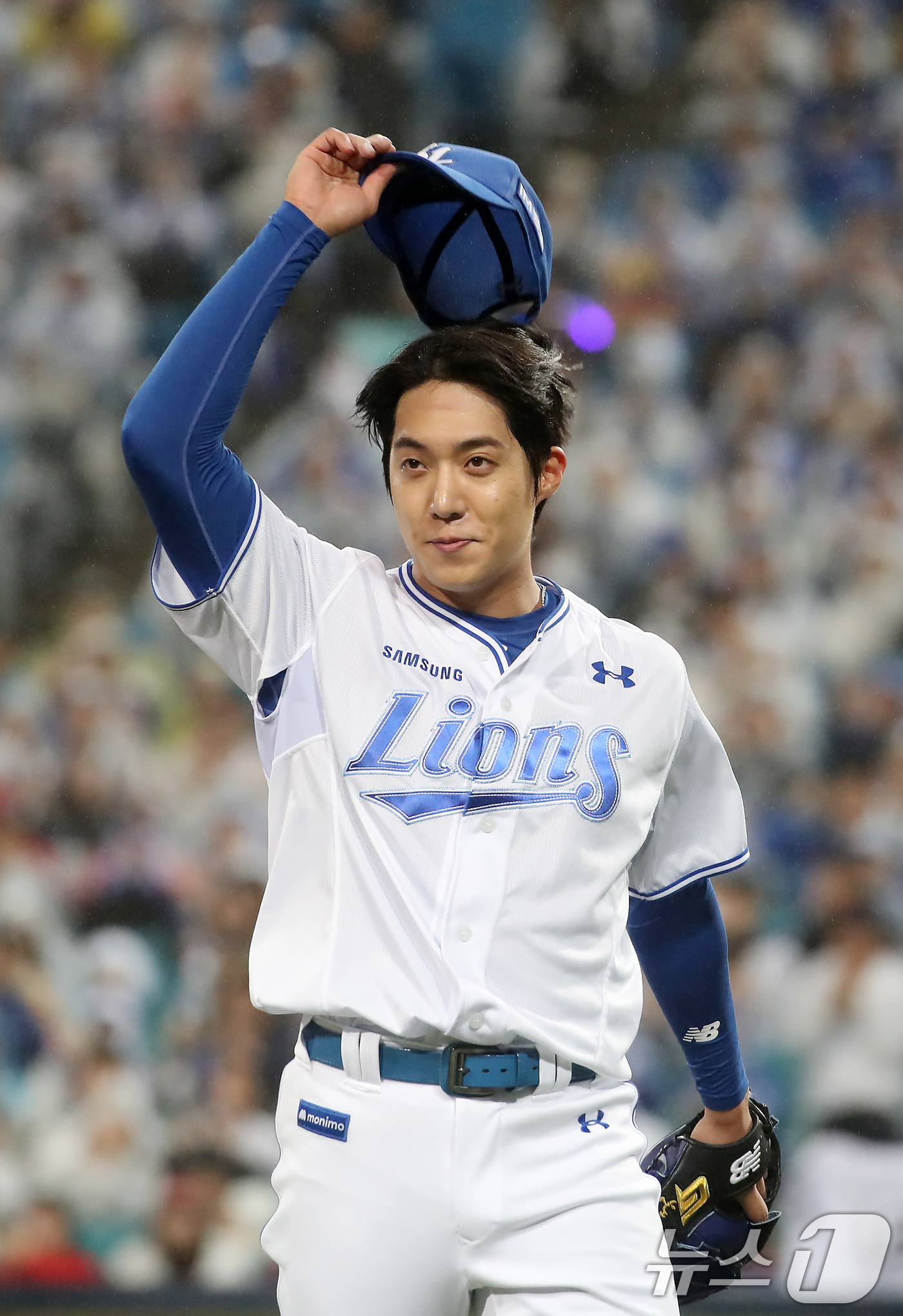 (대구=뉴스1) 공정식 기자 = 13일 오후 대구 삼성라이온즈파크에서 열린 프로야구 2025 신한 SOL뱅크 KBO 준플레이오프 3차전 삼성 라이온즈와 SSG 랜더스의 경기, 삼성 …