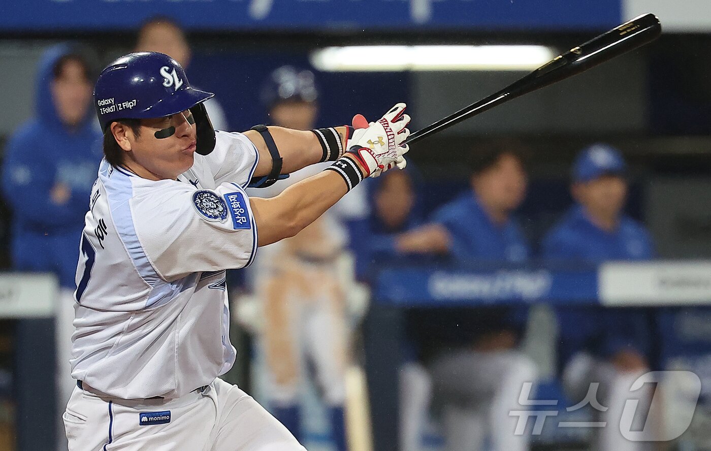 본문 이미지 - 삼성 라이온즈 포수 강민호. 2025.10.13 ⓒ 뉴스1 김진환 기자
