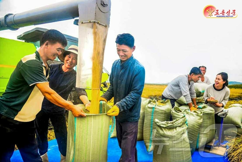 (평양 노동신문=뉴스1) = 북한 노동당 기관지 노동신문은 14일 농업 근로자들에게 "모든 힘을 총집중해 가을철 영농사업을 와닥닥 해제끼자"고 당부했다. [국내에서만 사용가능. 재 …