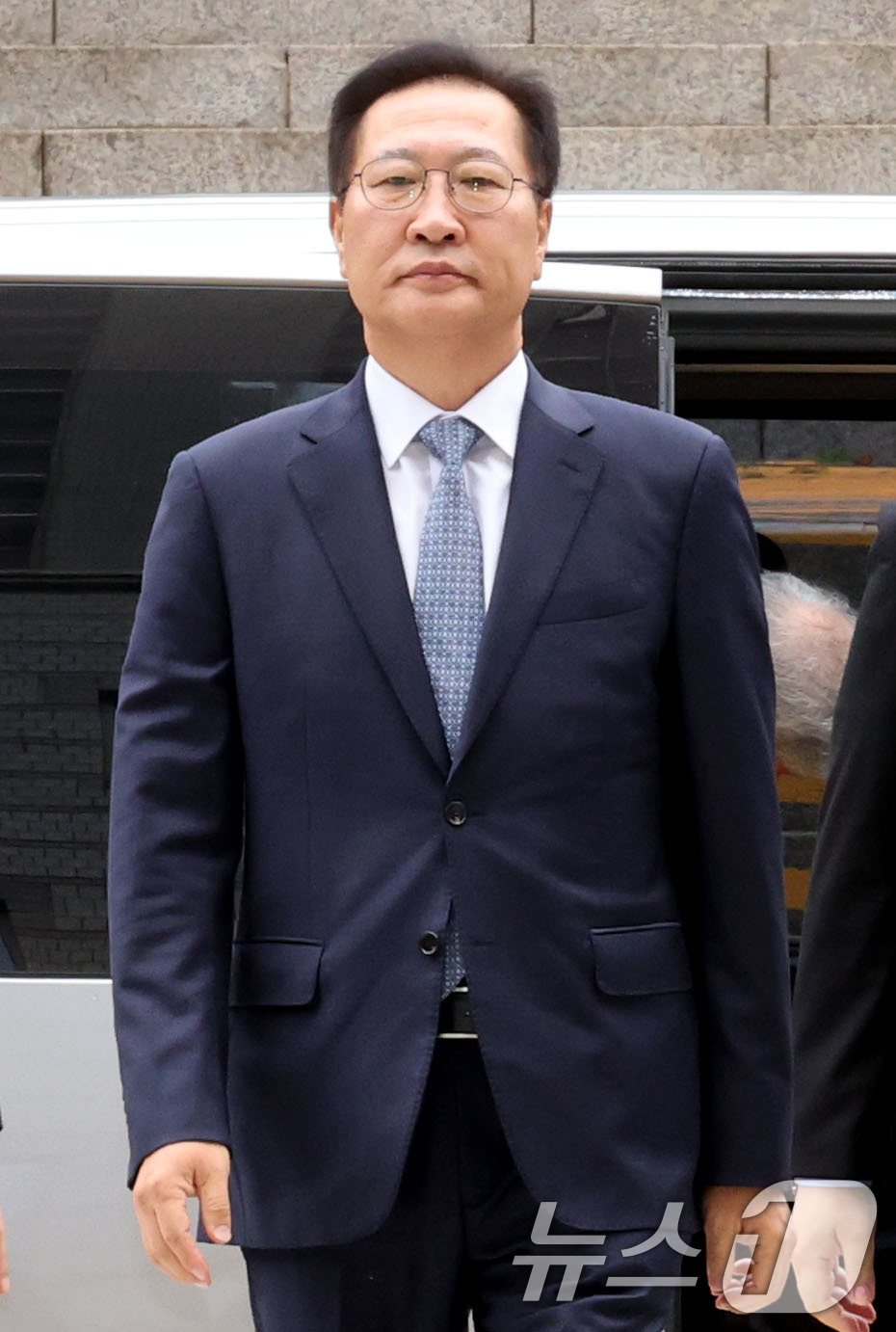 (서울=뉴스1) 이광호 기자 = 윤석열 전 대통령의 비상 계엄 선포에 가담한 혐의를 받는 박성재 전 법무부장관이 14일 오전 서울 서초구 서울중앙지방법원에서 열린 구속 전 피의자심 …