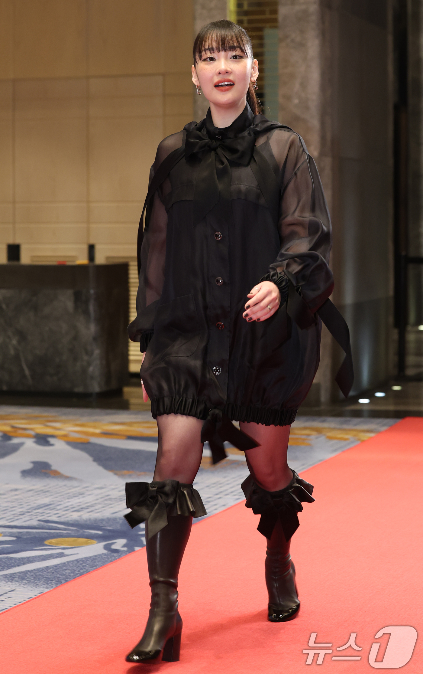 (서울=뉴스1) 권현진 기자 = 배우 김민하가 15일 서울 종로구 포시즌스 호텔에서 열린 ‘제20회 유방암 인식 향상 캠페인 자선 행사’에서 참석하고 있다.  2025.10.15/ …