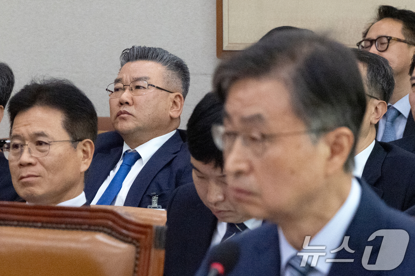 (서울=뉴스1) 이승배 기자 = 16일 서울 여의도 국회에서 열린 법제사법위원회 감사원 등에 대한 국정감사에 유병호 감사원 감사위원이 출석해 있다. 2025.10.16/뉴스1