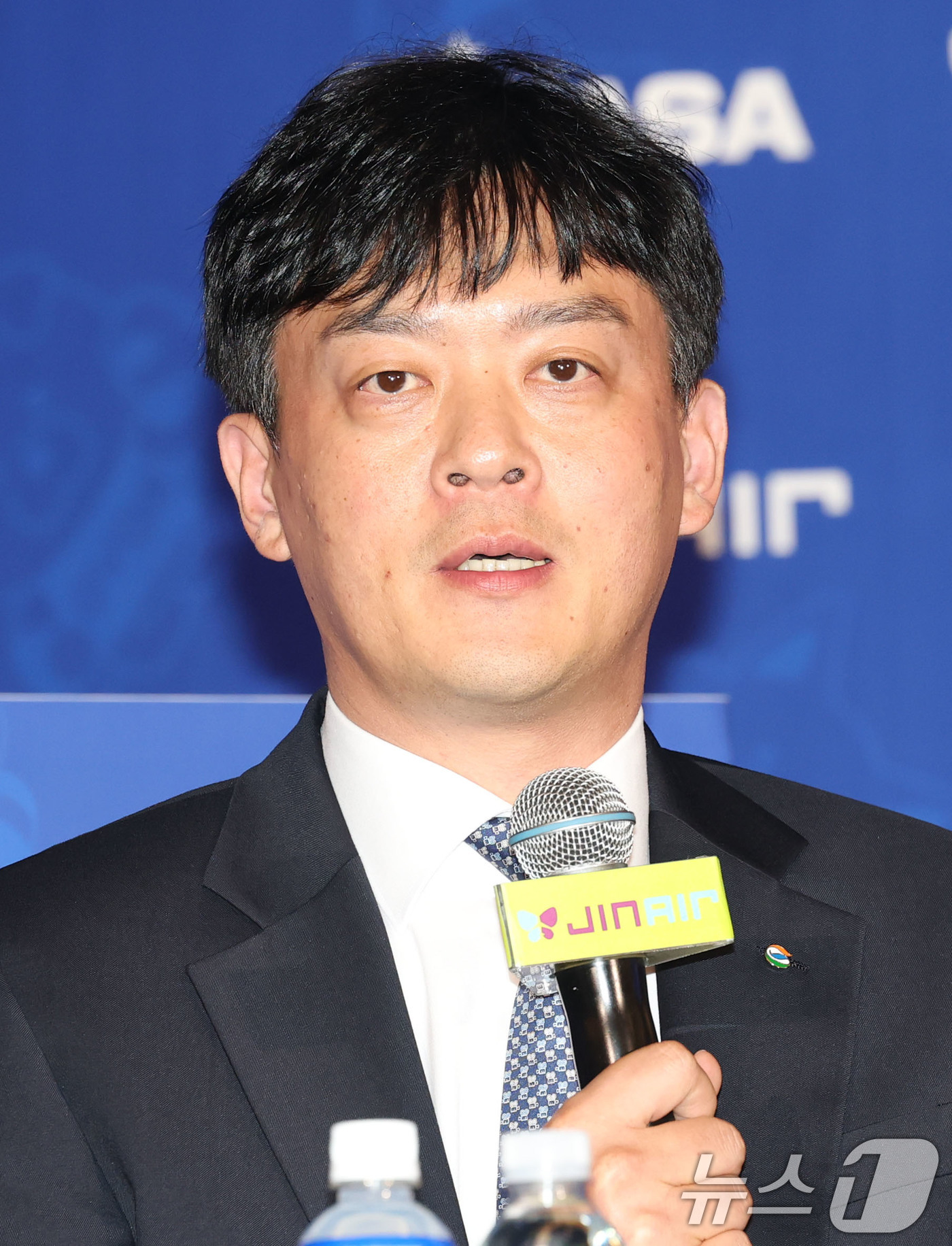 (서울=뉴스1) 이광호 기자 = 이영택 GS칼텍스 감독이 16일 오후 서울 강남구 청담동 리베라호텔에서 열린 프로배구 진에어 2025-2026 V리그 여자부 미디어데이에서 시즌에 …