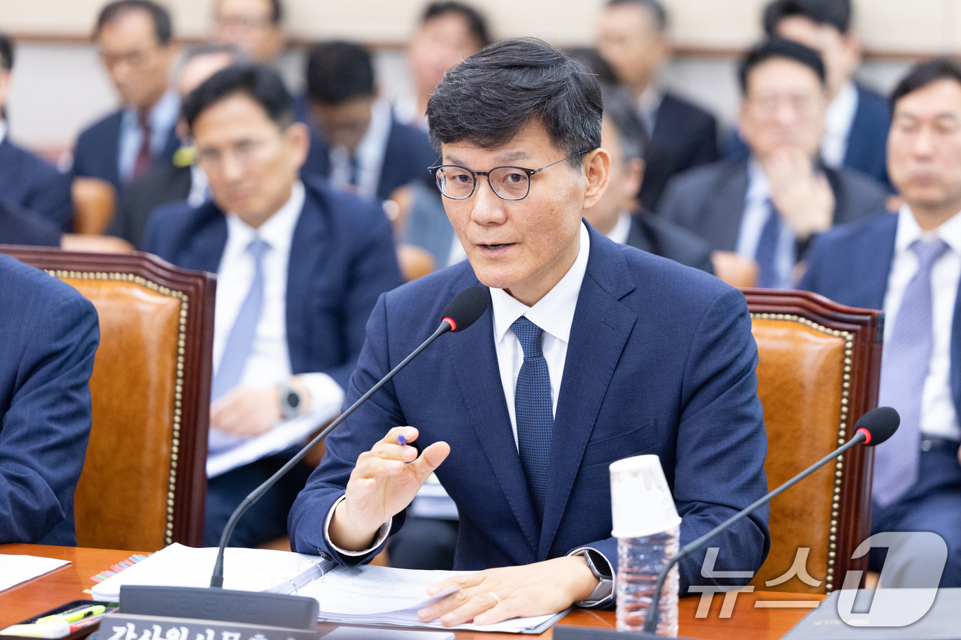 (서울=뉴스1) 이승배 기자 = 정상우 감사원 사무총장이 16일 서울 여의도 국회에서 열린 법제사법위원회 감사원 등에 대한 국정감사에 출석해 의원 질의에 답변하고 있다. 2025. …