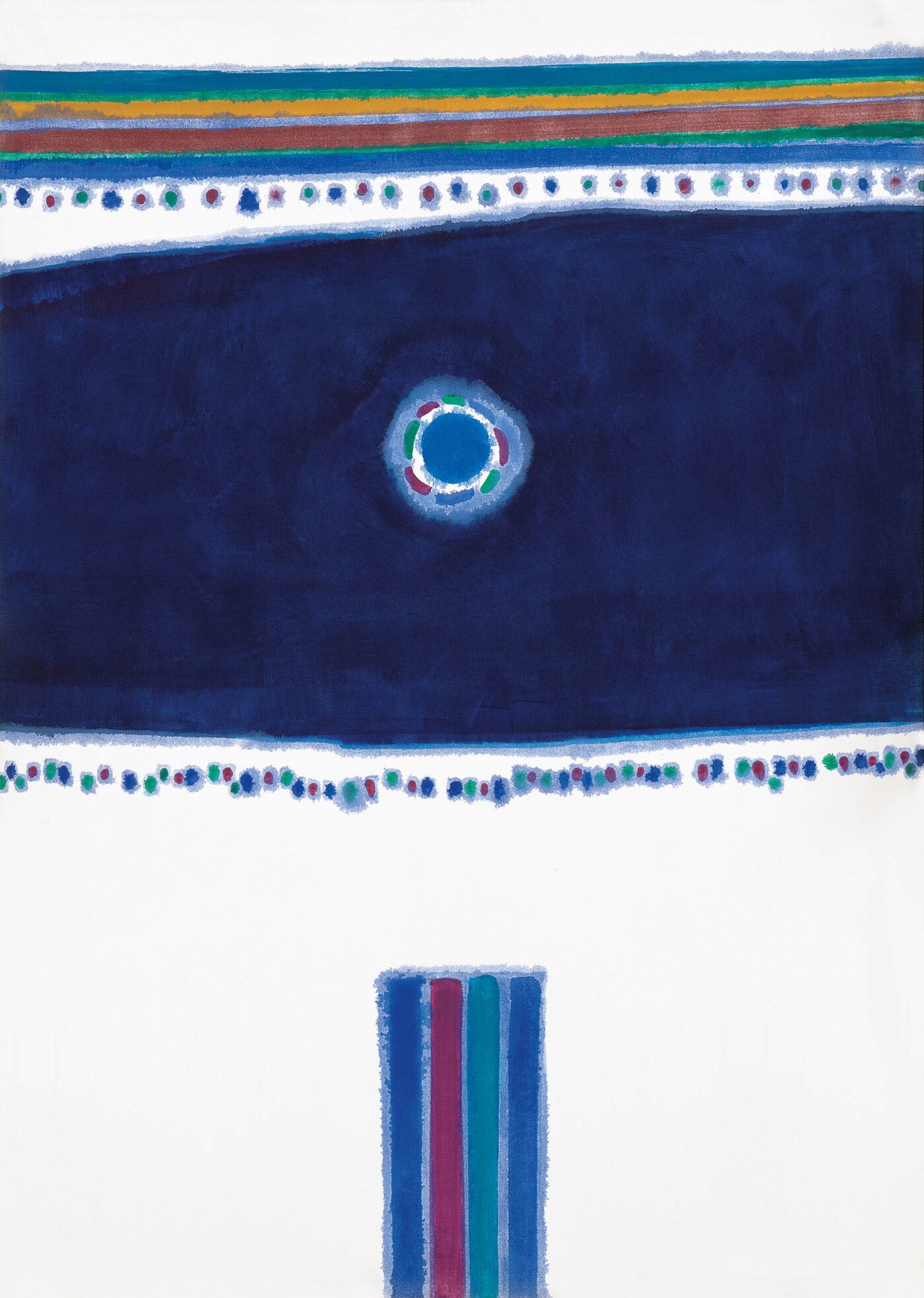 본문 이미지 - 김환기 Kim WhanKi(1913-1974) , 무제, oil on cotton, 120&times;85.5cm, 1969 (케이옥션 제공)