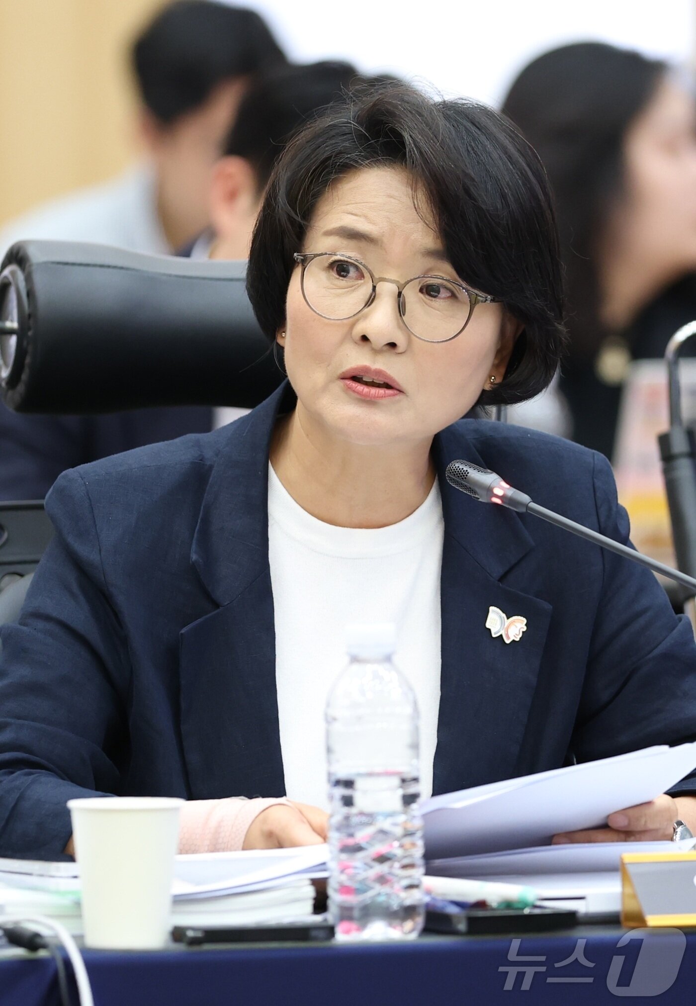 본문 이미지 - 임미애 더불어민주당 의원. 2025.10.17 ⓒ 뉴스1 유경석 기자