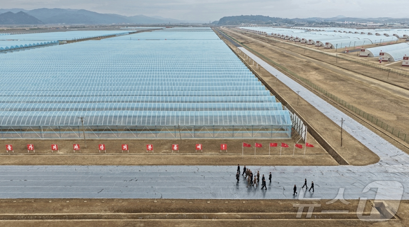 (평양 노동신문=뉴스1) = 북한 노동당 기관지 노동신문은 18일 "경애하는 김정은동지께서 10월 17일 마감단계에 들어선 신의주 온실종합농장 건설 사업을 또다시 현지에서 지도했다 …