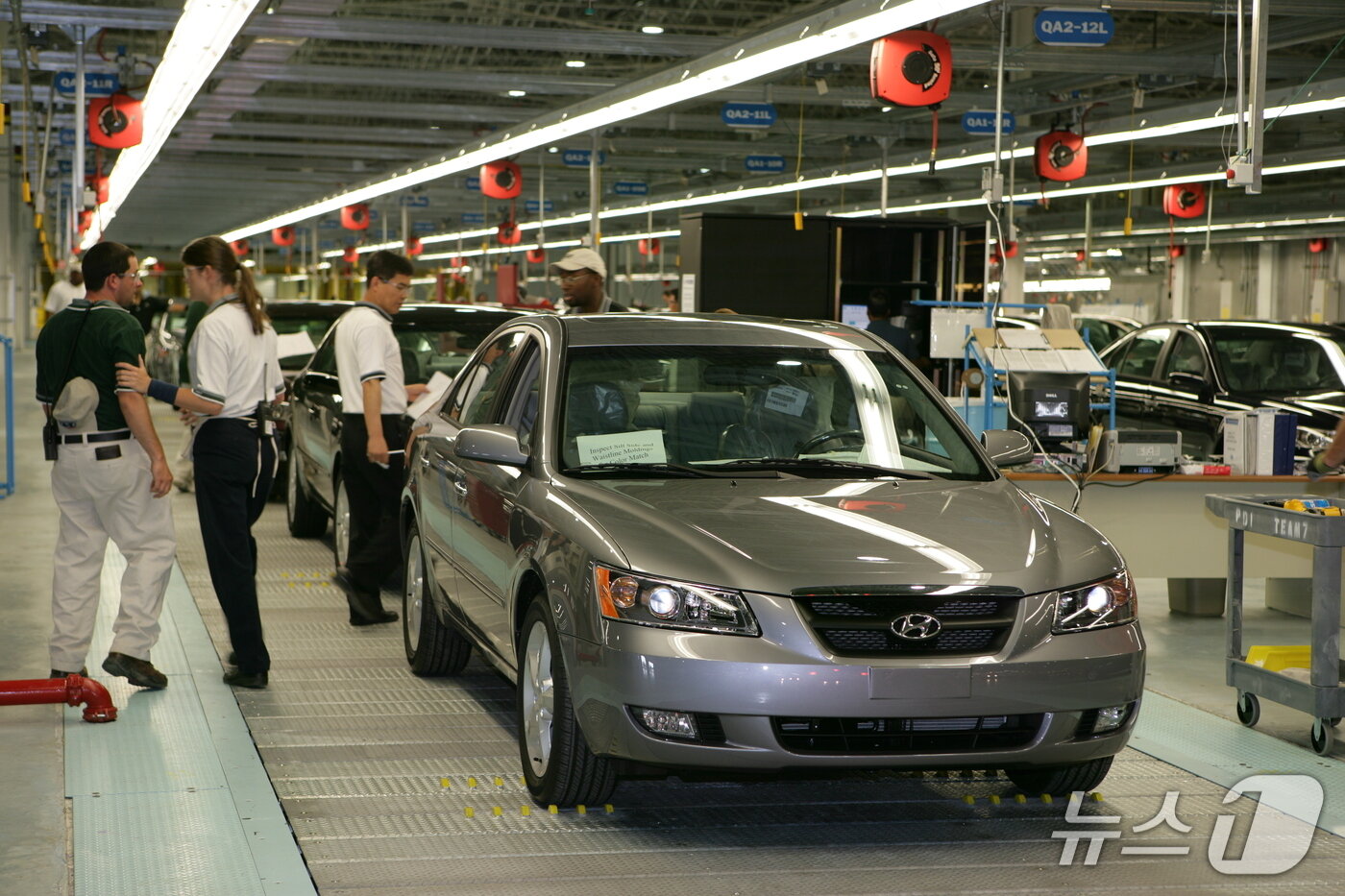본문 이미지 - 미국 앨라배마 공장에서 생산됐던 쏘나타.&#40;현대차 제공&#41; 